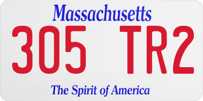 MA license plate 305TR2