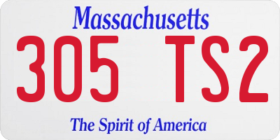 MA license plate 305TS2