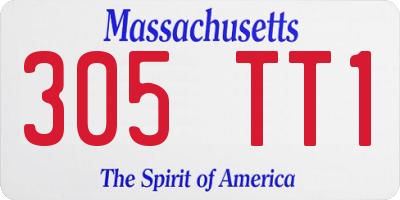 MA license plate 305TT1