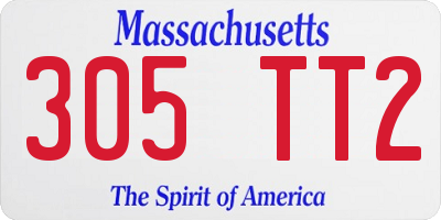 MA license plate 305TT2