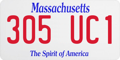 MA license plate 305UC1
