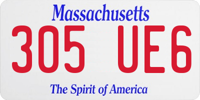 MA license plate 305UE6