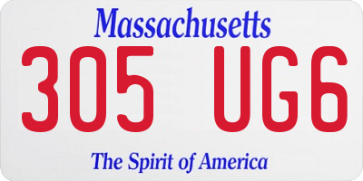 MA license plate 305UG6