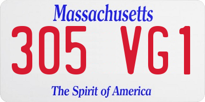 MA license plate 305VG1