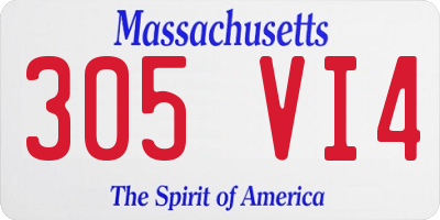 MA license plate 305VI4