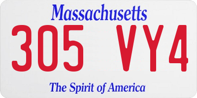 MA license plate 305VY4