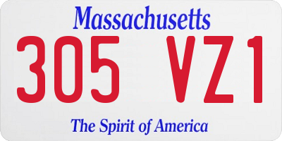 MA license plate 305VZ1