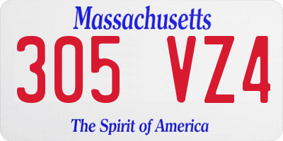 MA license plate 305VZ4