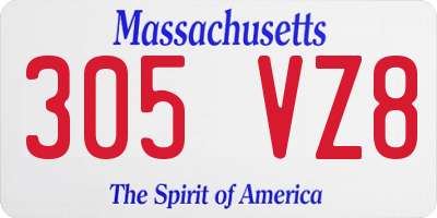 MA license plate 305VZ8