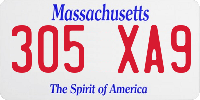 MA license plate 305XA9