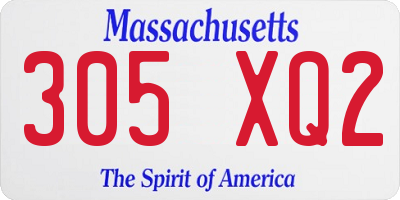 MA license plate 305XQ2