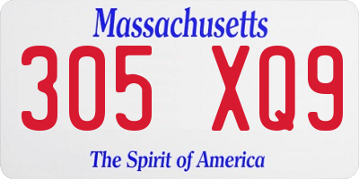 MA license plate 305XQ9