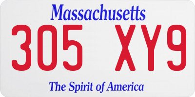 MA license plate 305XY9