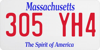 MA license plate 305YH4