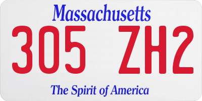 MA license plate 305ZH2