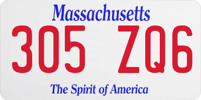 MA license plate 305ZQ6