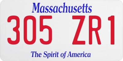 MA license plate 305ZR1