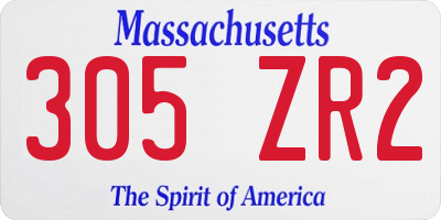MA license plate 305ZR2