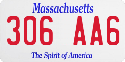 MA license plate 306AA6