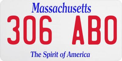 MA license plate 306AB0