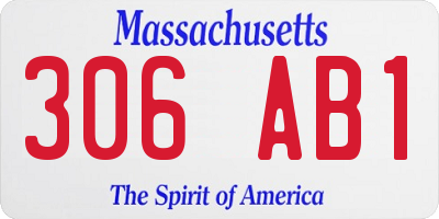 MA license plate 306AB1