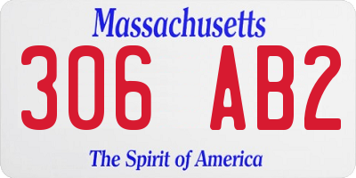MA license plate 306AB2