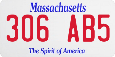 MA license plate 306AB5