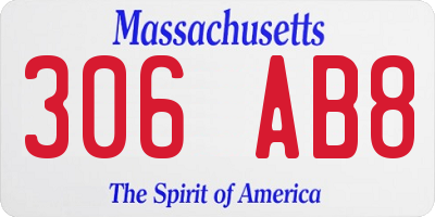 MA license plate 306AB8