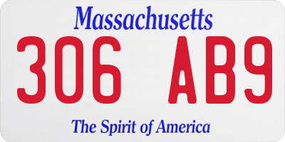 MA license plate 306AB9