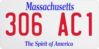 MA license plate 306AC1