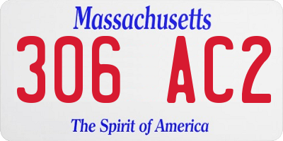 MA license plate 306AC2