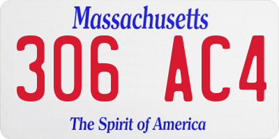 MA license plate 306AC4