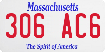 MA license plate 306AC6