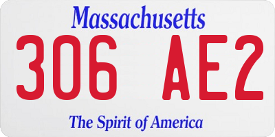 MA license plate 306AE2