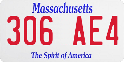 MA license plate 306AE4