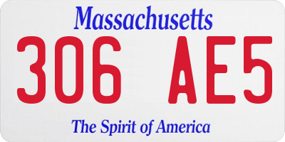 MA license plate 306AE5