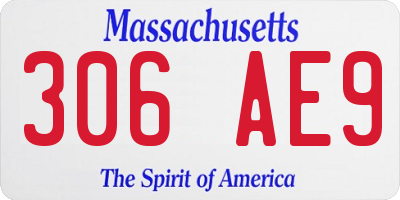 MA license plate 306AE9