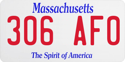 MA license plate 306AF0