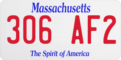 MA license plate 306AF2