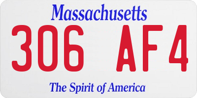 MA license plate 306AF4