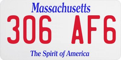 MA license plate 306AF6