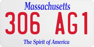 MA license plate 306AG1