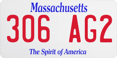 MA license plate 306AG2