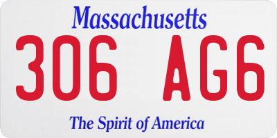 MA license plate 306AG6