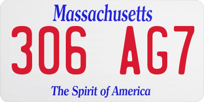 MA license plate 306AG7