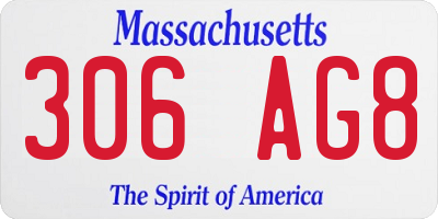 MA license plate 306AG8