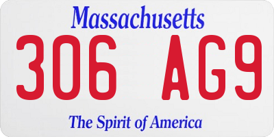MA license plate 306AG9