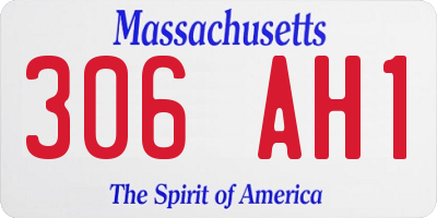 MA license plate 306AH1