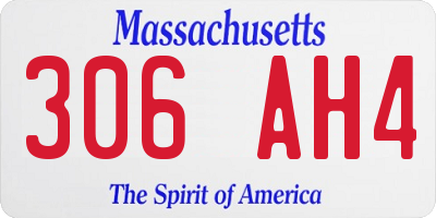 MA license plate 306AH4