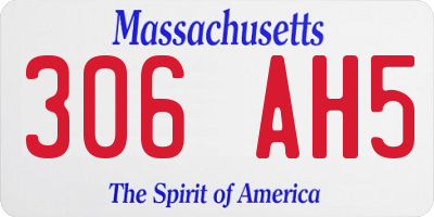 MA license plate 306AH5